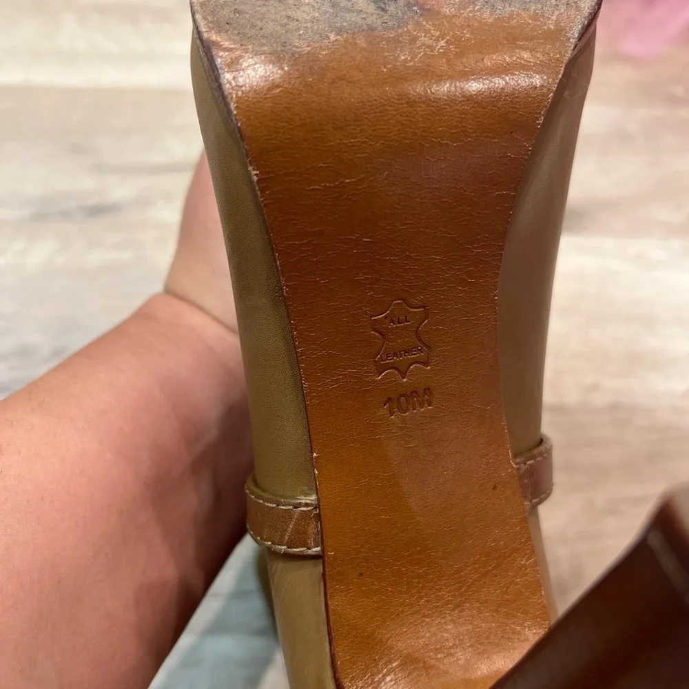 Tory Burch Cognac Dorese Leather Boot Bootie Sz 10